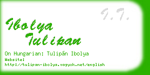 ibolya tulipan business card